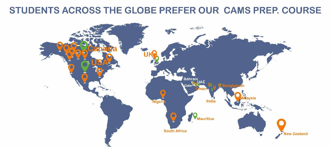 Student across the globe prefer our CAMS PREP. COURSE